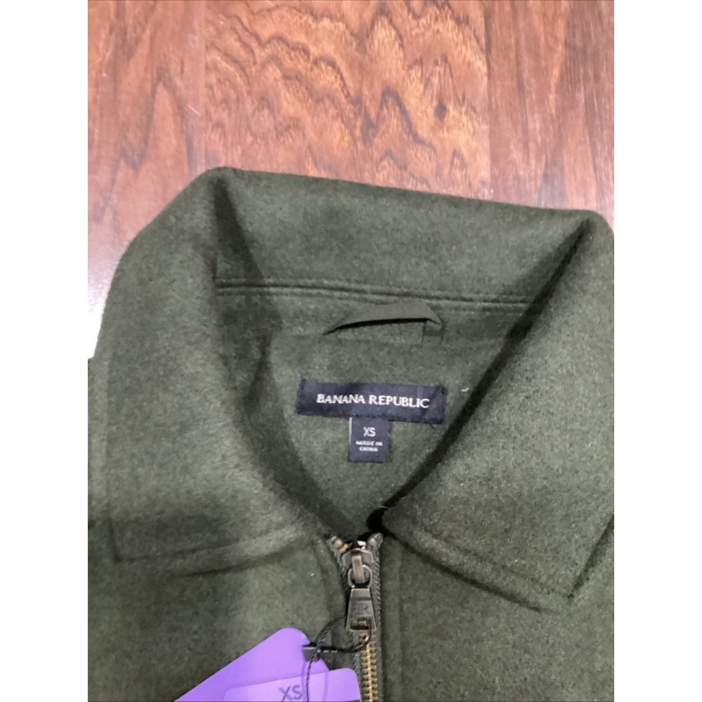 Banana Republic Womens Jacket NWT, Cropped, Boxy, Olive Green, XS Heavyweight - Picture 2 of 7